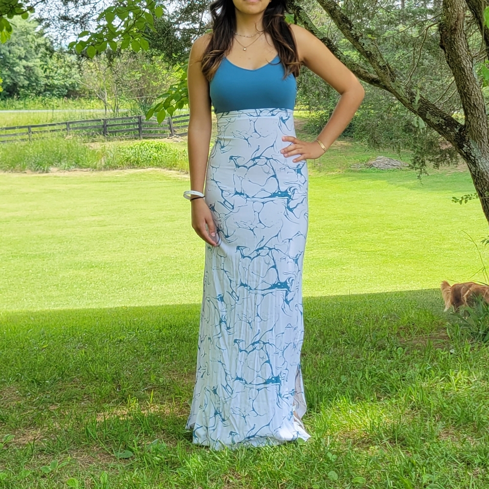 Hurley Torquoise and White Dress